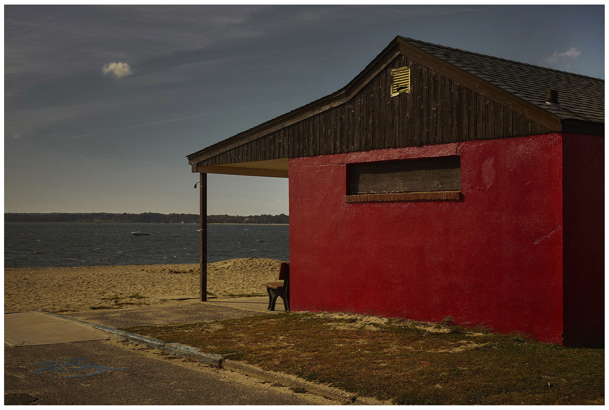 Red Wall by the Beach